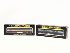 2 Graham Farish Masterpieces in Miniature models. 'BR 75ft Mk III Bogie Coach.' No. 0705 and 0725.