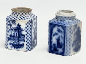 A pair of early 19th century Chinese, late Emperor Jiaqing tea caddy’s/canisters. Circa 1800-1820.