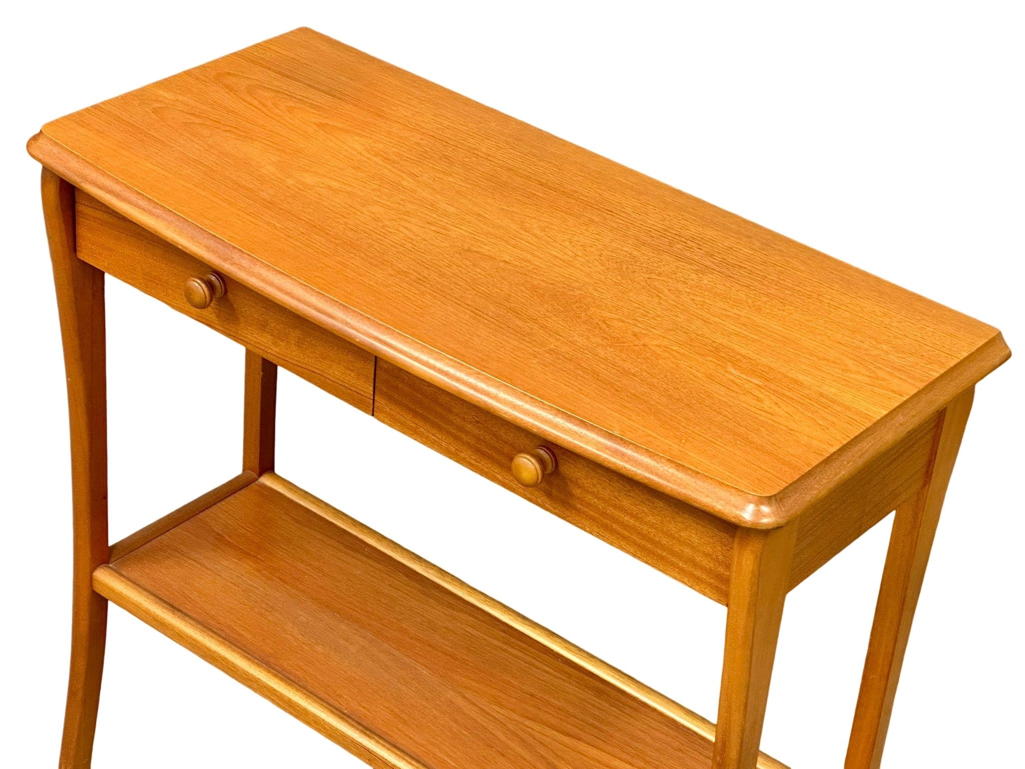 A Mid Century teak side table with 2 drawers by Sutcliffe. 83x36x78cm 1 - Image 4 of 5