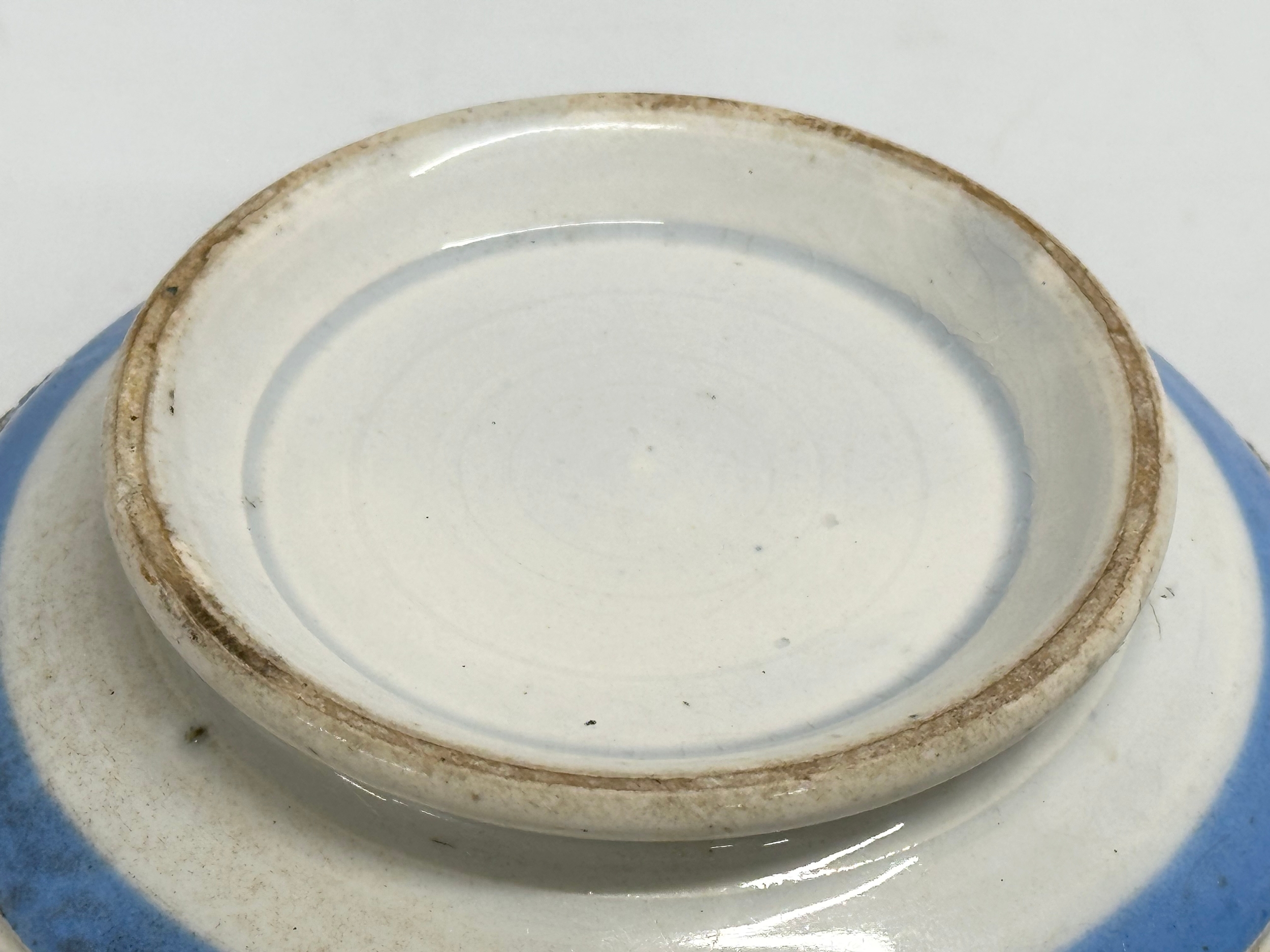 2 early/mid 19th century Mocha Ware stone glazed bowls. 12.5x12cm - Image 4 of 7