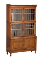 A large early 20th century library bookcase/solicitors bookcase by Minty with lead doors.