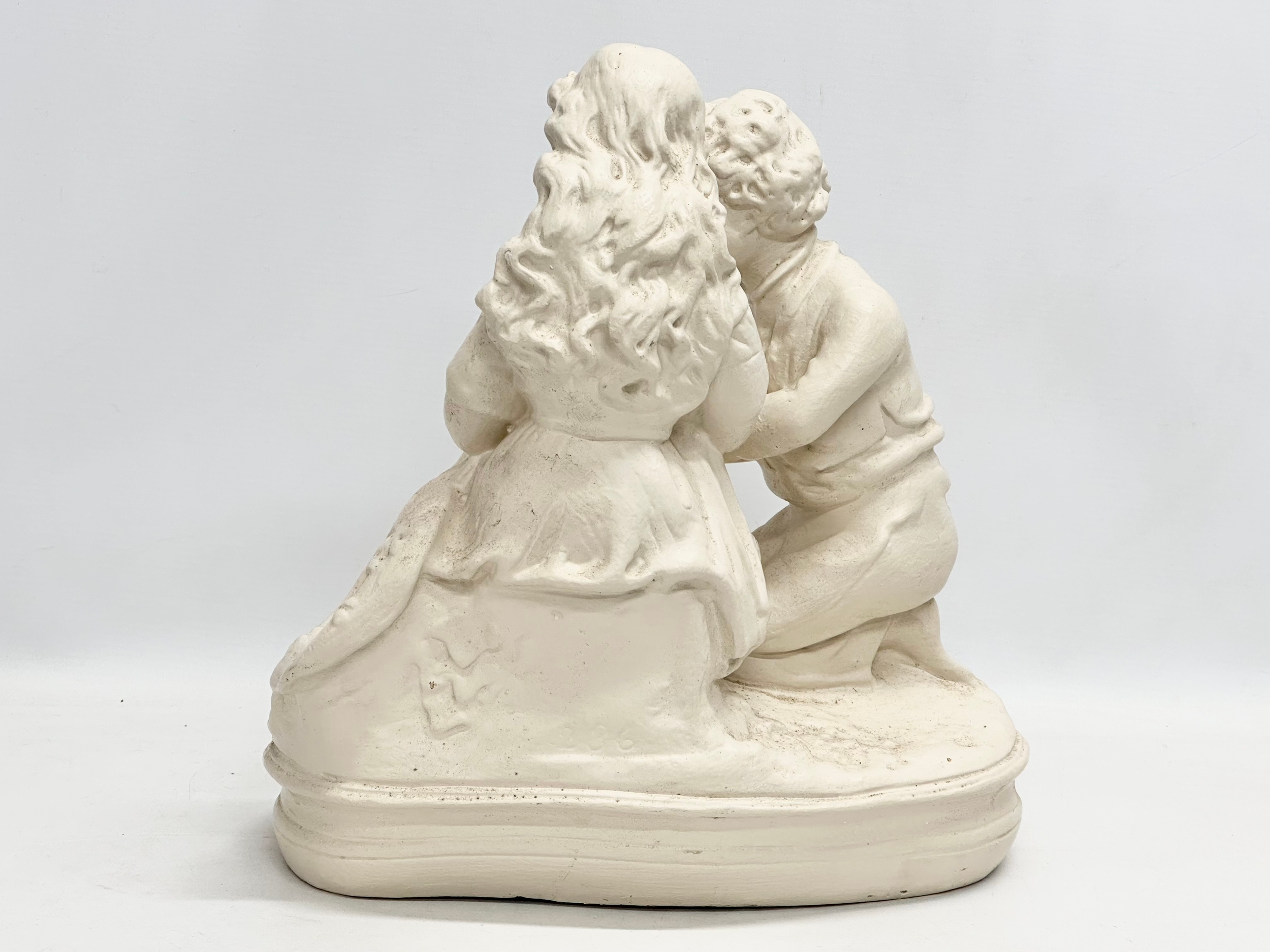 A large early 20th century ‘His First Love’ figurine, with a pair of early 20th century ‘Thought & - Image 8 of 8