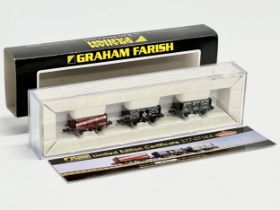 A Limited Edition Graham Farish Set of Three Private Owner Wagons. 020/504. Produced for Bachmann