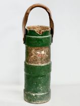 An early 19th century British Cordite Container with original steel plate. 52cm