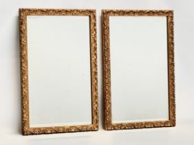 A pair of mid 20th century gilt framed bevelled mirrors. 36x56cm