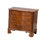 A good quality late 19th century Chippendale Revival mahogany serpentine front chest of drawers.