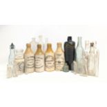 A collection of late 19th / early 20th century glass and stone bottles. V. Hoytema & C., Neal