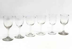 A collection of late 19th century Victorian drinking glasses. Circa 1860-1880. 12cm