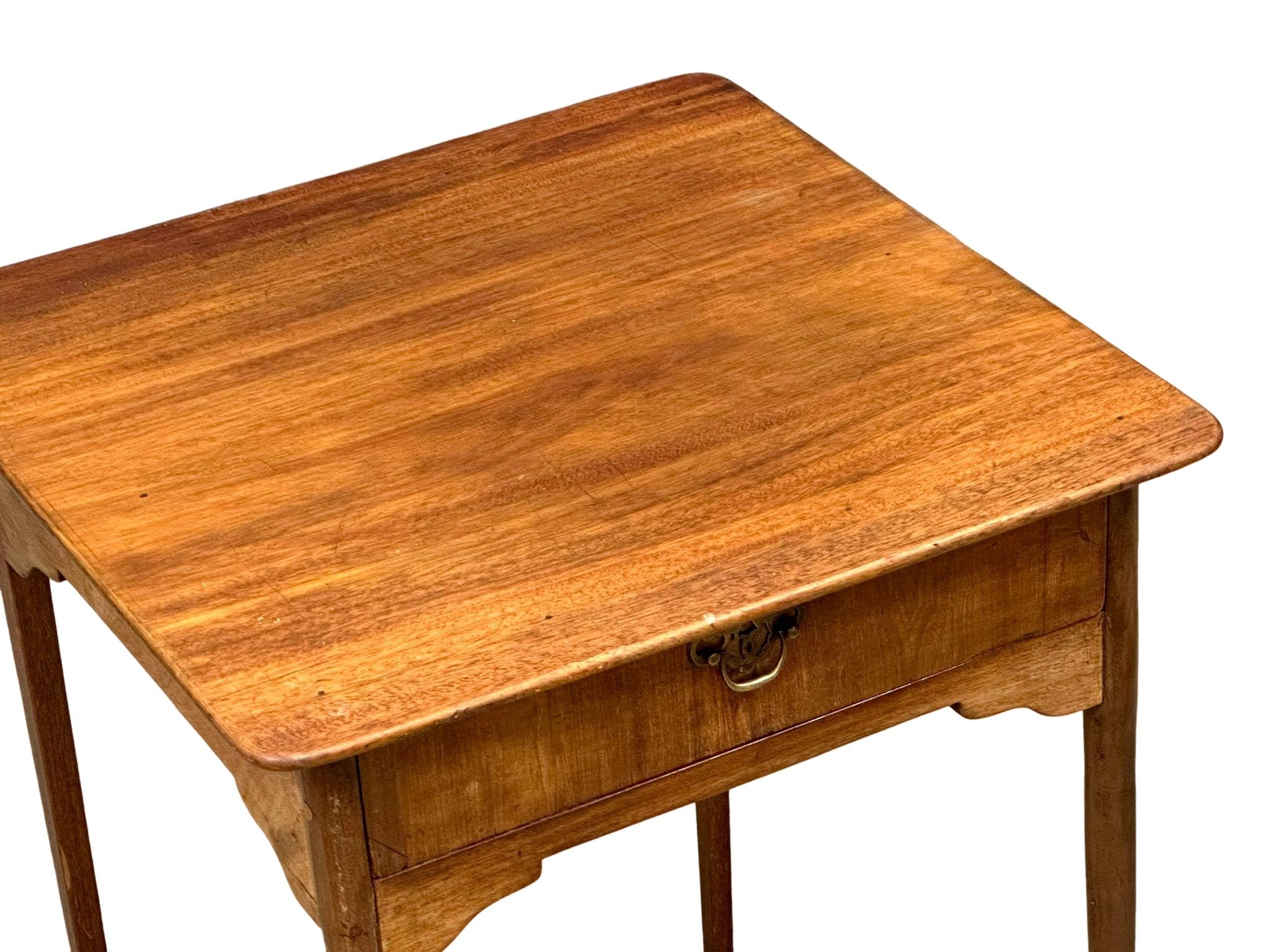 A late George III mahogany side table with drawer, circa 1800-20. 58cm x 57.5cm x 72cm - Image 2 of 4