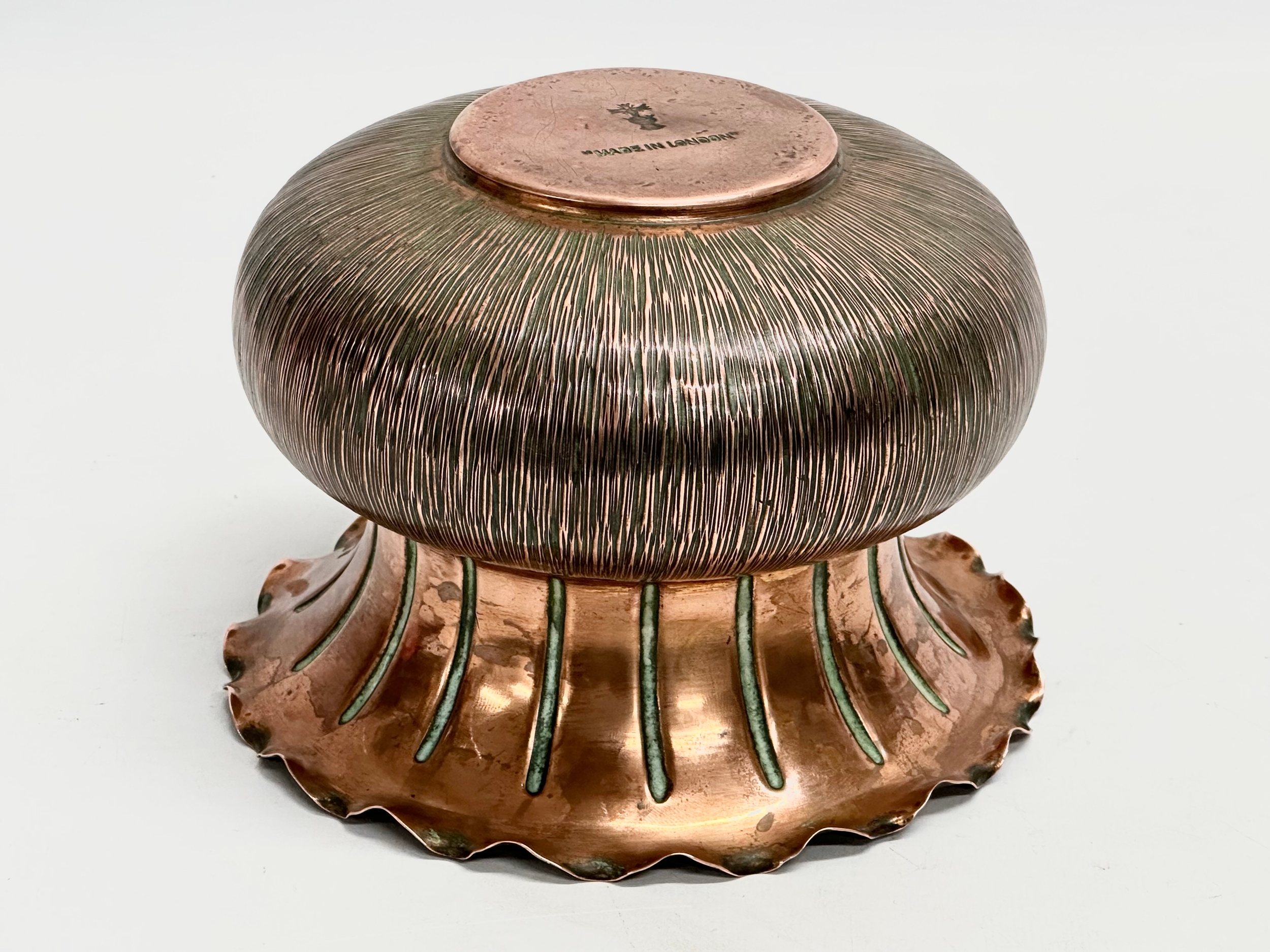 Christopher Dresser. An early 20th century copper jardiniere designed by Christopher Dresser for - Image 3 of 4