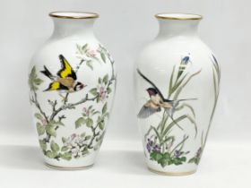 A pair of Limited Edition ‘The Meadowland Bird’ vases designed by Basil Ede for Franklin Mint. 1980.