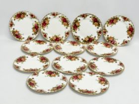 A set of 12 Royal Albert ‘Old Country Roses’ sandwich plates. 16cm.