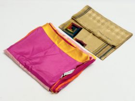 2 Charles Jourdan silk scarves.