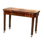 A late George III rosewood turnover tea table. Circa 1800-1820. 91x45x64cm