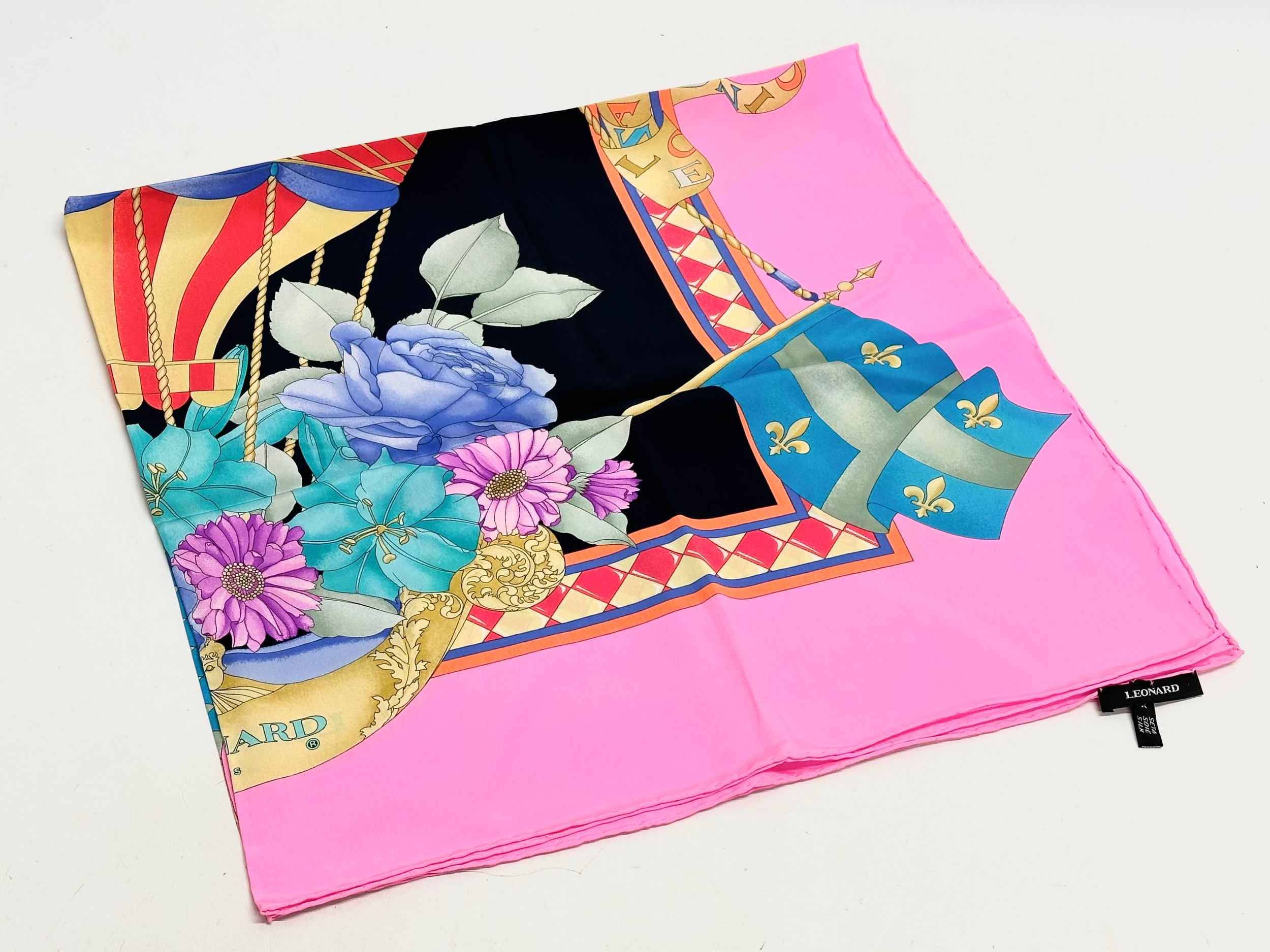 A Leonard silk scarf.