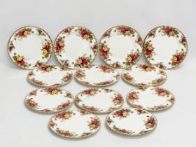 A set of 12 1962 Royal Albert LTD ‘Old Country Roses’ sandwich plates. 16cm