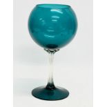 A large Empoli Italian Brandy Glass vase. 17x33cm