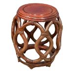 A vintage Chinese solid rosewood jardiniere stand/ end table. 39x46cm