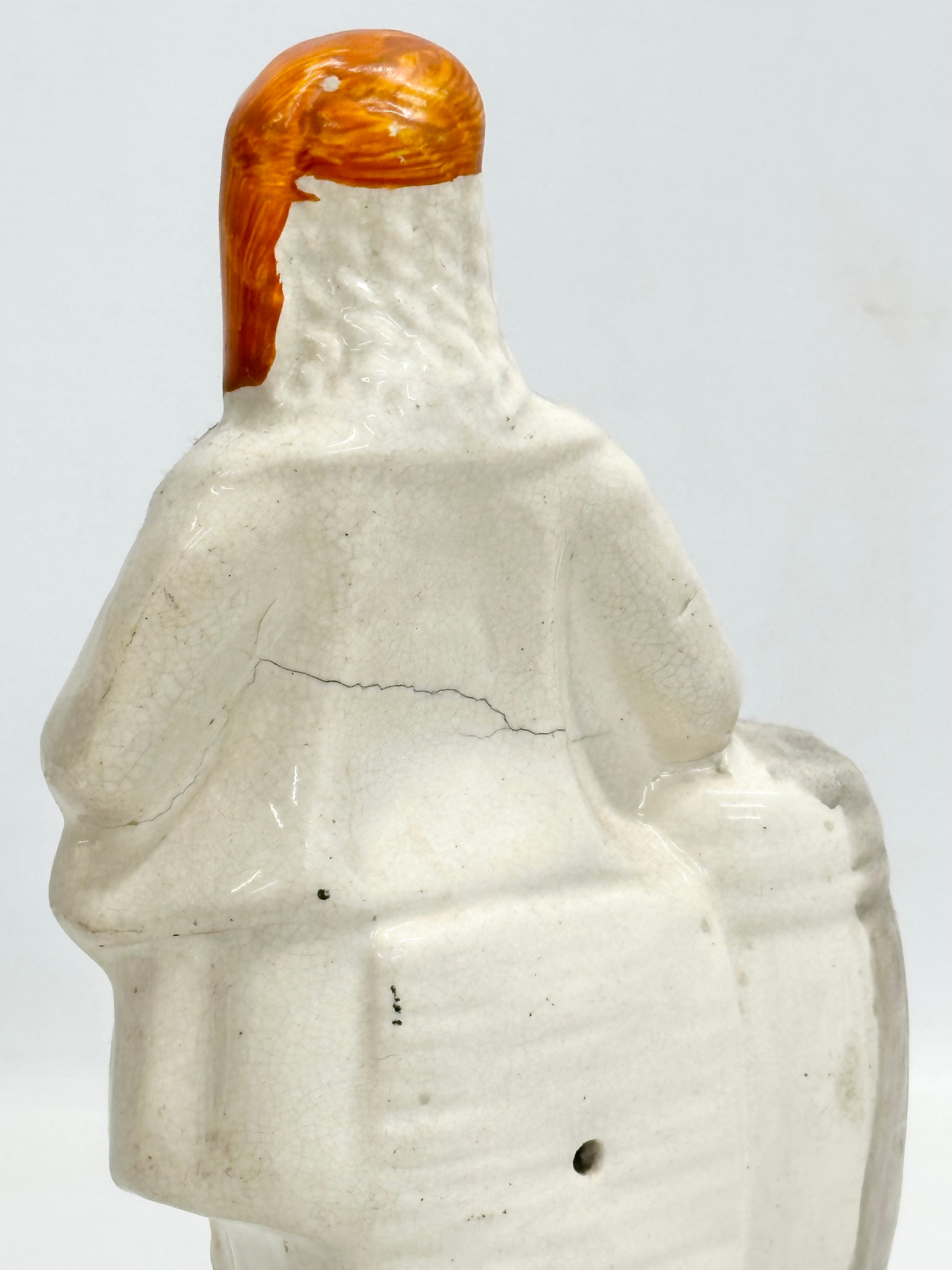 A mid 19th century Staffordshire ‘Sailor on a Barrel’ figure. 29cm - Image 2 of 3