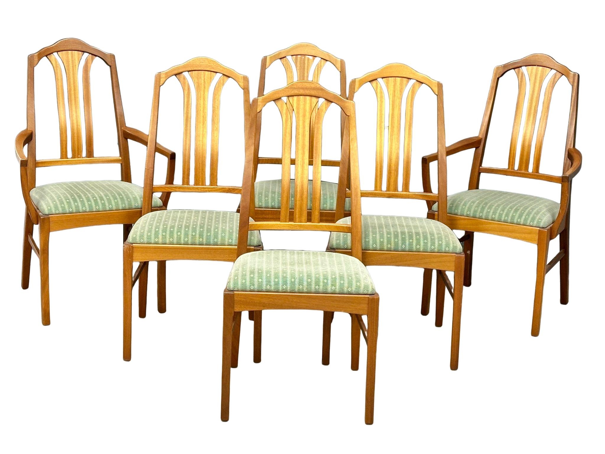 A set of 6 Mid Century teak dining chairs by Nathan Furniture.(6)