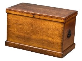 A late 19th Century fitted oak silver chest, circa 1880-90. 89cm x 47cm x 56.5cm