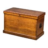 A late 19th Century fitted oak silver chest, circa 1880-90. 89cm x 47cm x 56.5cm