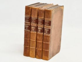 A set of 4 early 19th century leather bound books. Harry and Lucy, Concluded being the Last Part