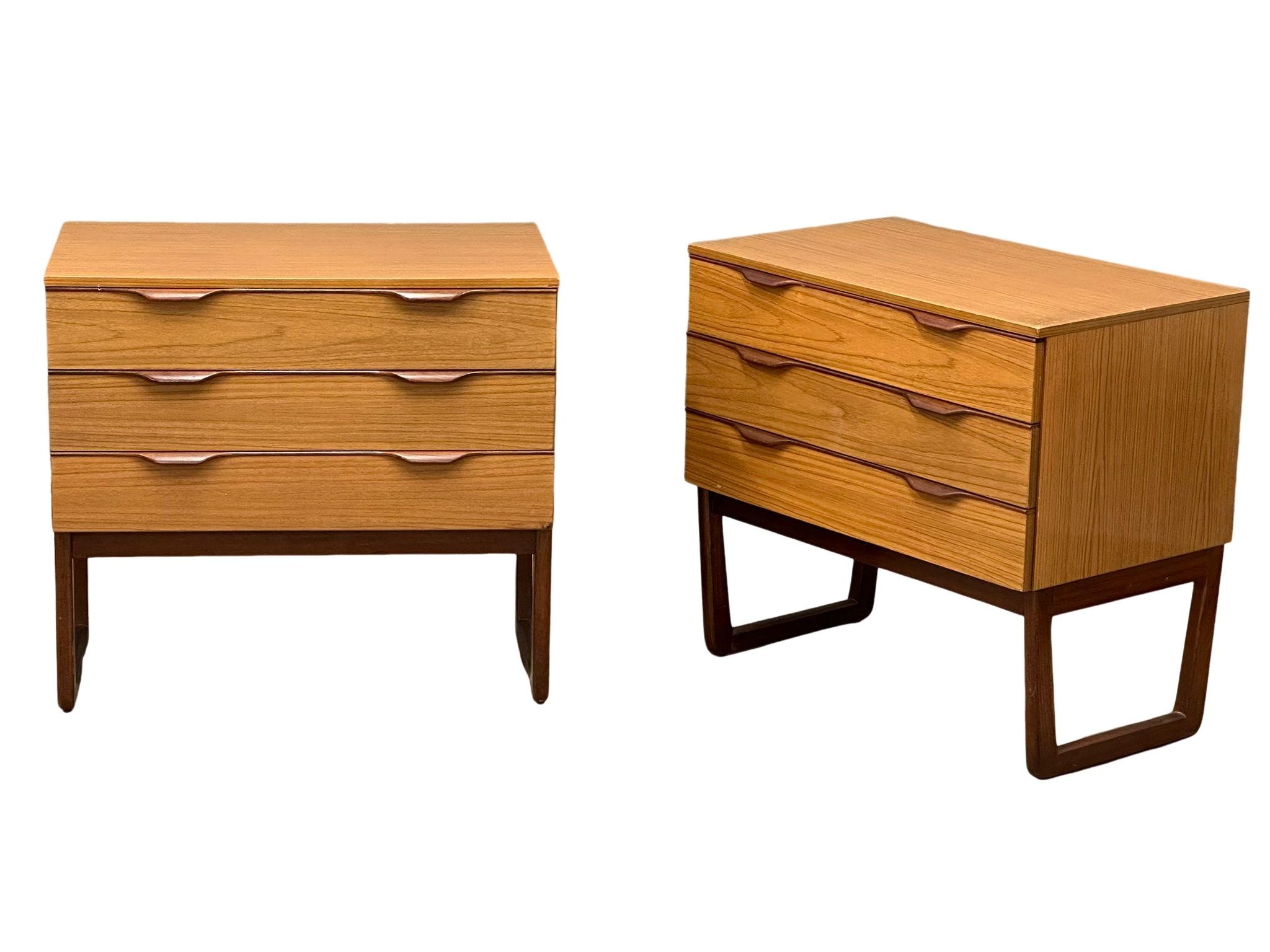 A pair of Mid Century teak and Formica chests of drawers by Europa, 75.5cm x 46cm x 70cm - Image 4 of 5