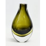 A Murano Sommerso Glass vase designed by Flavio Poli for Seguso Vetri d'Arte.13x23cm