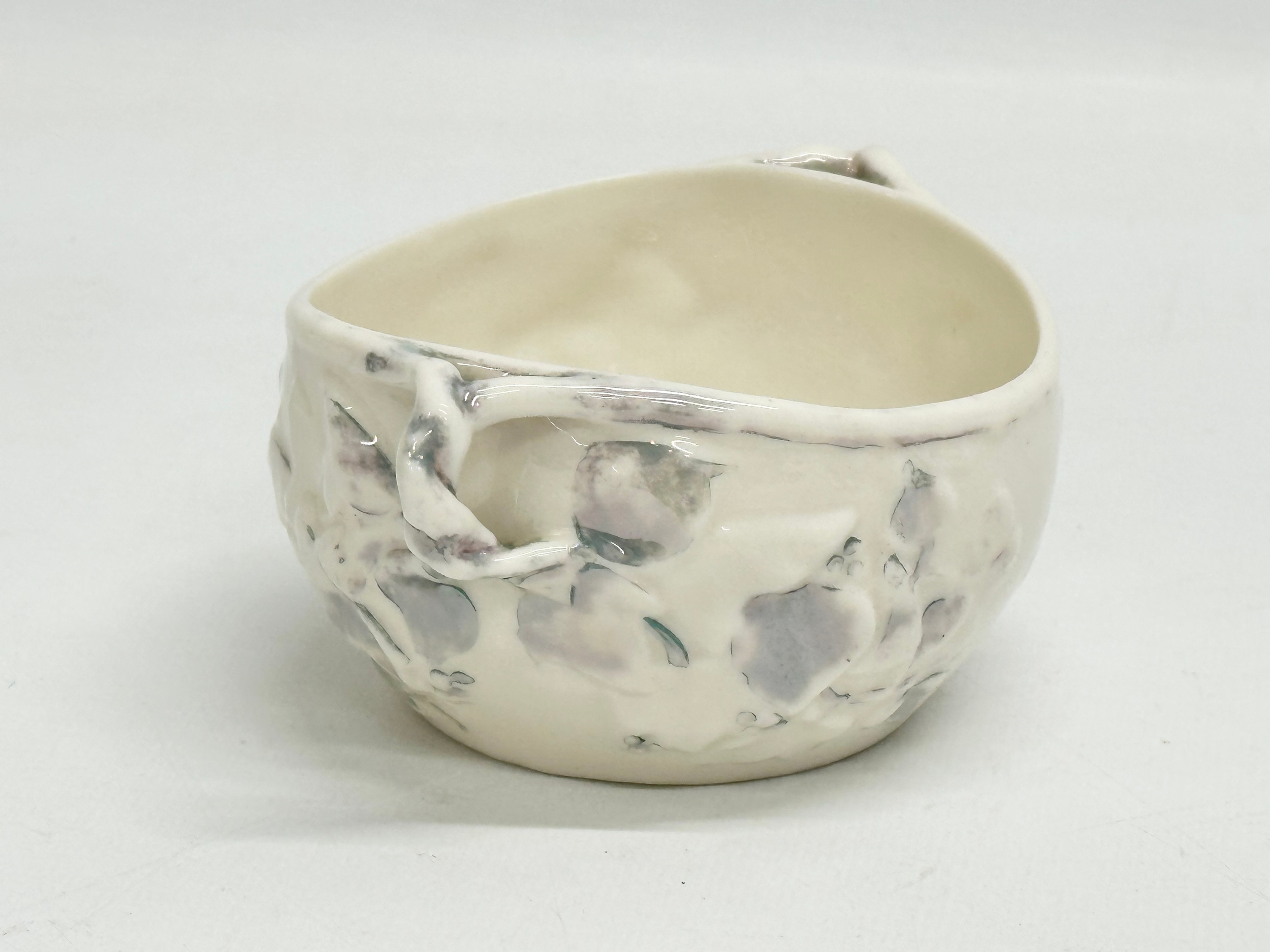 A rare 1st Period Belleek 2 handled Ivory sugar bowl with green and black stamp, circa 1863-1870, - Image 4 of 10