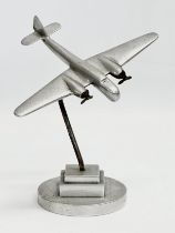 A 1940’s chrome airplane. 16x13x18cm