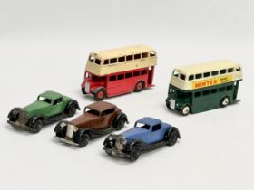 Dinky Toys. A brown Dinky Humber Vogue 9cm. A green Dinky 2 seater Bentley Sportsman Coupe 9.5cm.