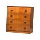 A Mid Century Tola Wood chest of drawers by Remploy. Circa 1960. 76x43x82cm