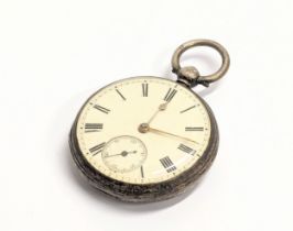 A 19th century gents silver pocket watch by J. W. Chester, 1865.