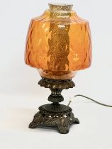 A large ornate brass Falkenstein table lamp. 51cm