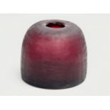 A rare early Ichendorf textured Ruby Glass vase. Circa 1930. 12x10cm