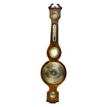 A George IV rosewood barometer. 98cm