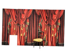 A set of 4 large back drops. 346cx205cm total. 87x205each