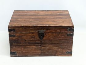 An Indian rosewood tabletop trunk. 43.5x31x23.5cm