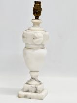 An early/mid 20th century Italian alabaster table lamp. 1930/1950. 33cm.