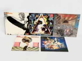 A collection of vintage LP, Vinyl Records. Def Leppard Hysteria. Sex Pistols Flogging a Dead