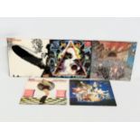 A collection of vintage LP, Vinyl Records. Def Leppard Hysteria. Sex Pistols Flogging a Dead