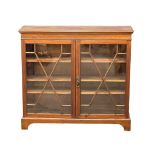 A Late 19th Century mahogany Georgian style bookcase with astragal glazed doors and adjustable
