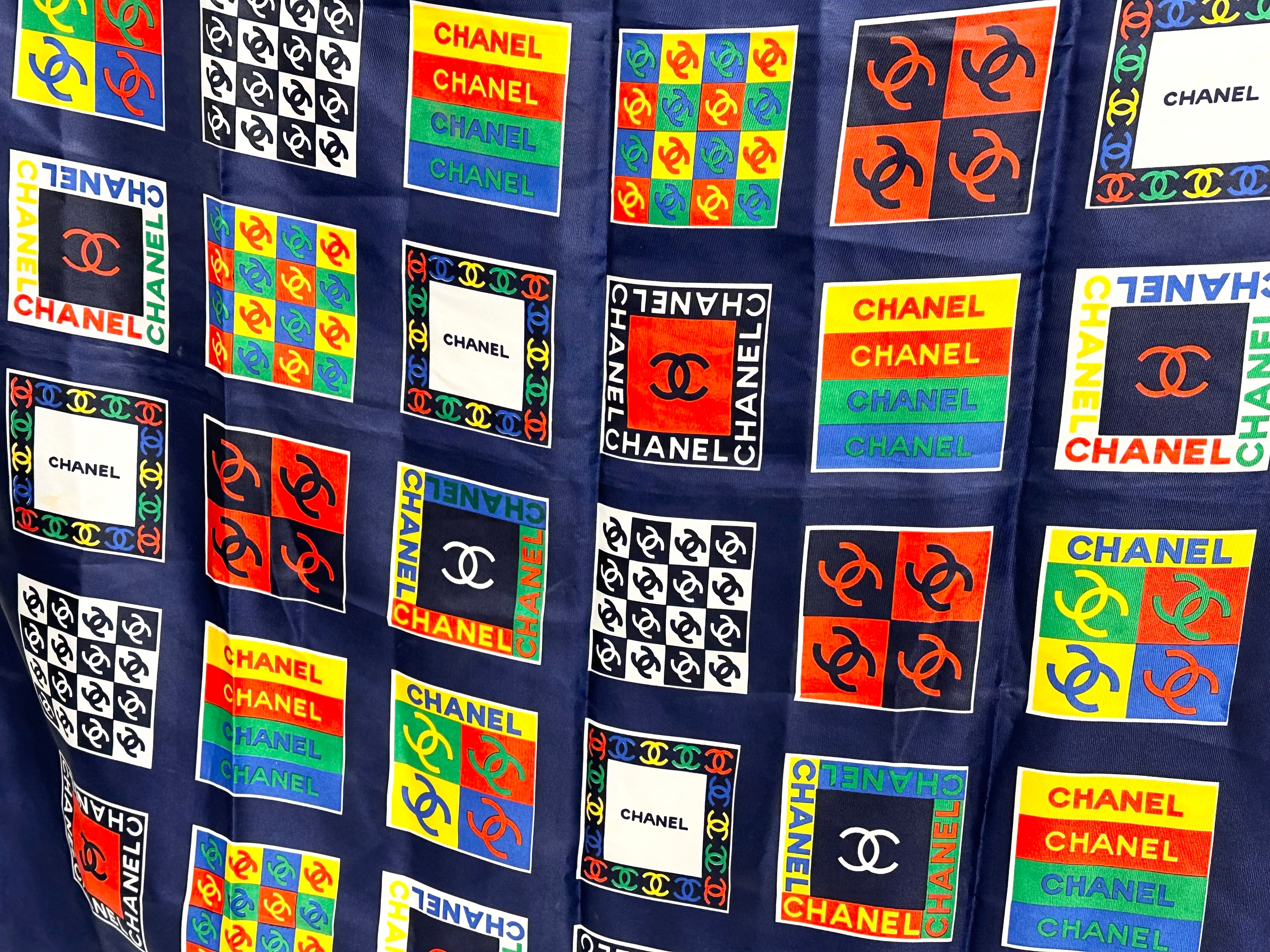 A 1990’s Chanel silk scarf. - Image 9 of 9