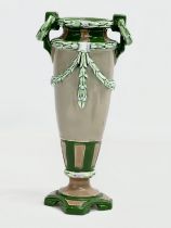 An Early 20th Century Eichwald Majolica Secessionist vase. 20.5cm.