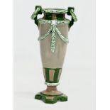 An Early 20th Century Eichwald Majolica Secessionist vase. 20.5cm.