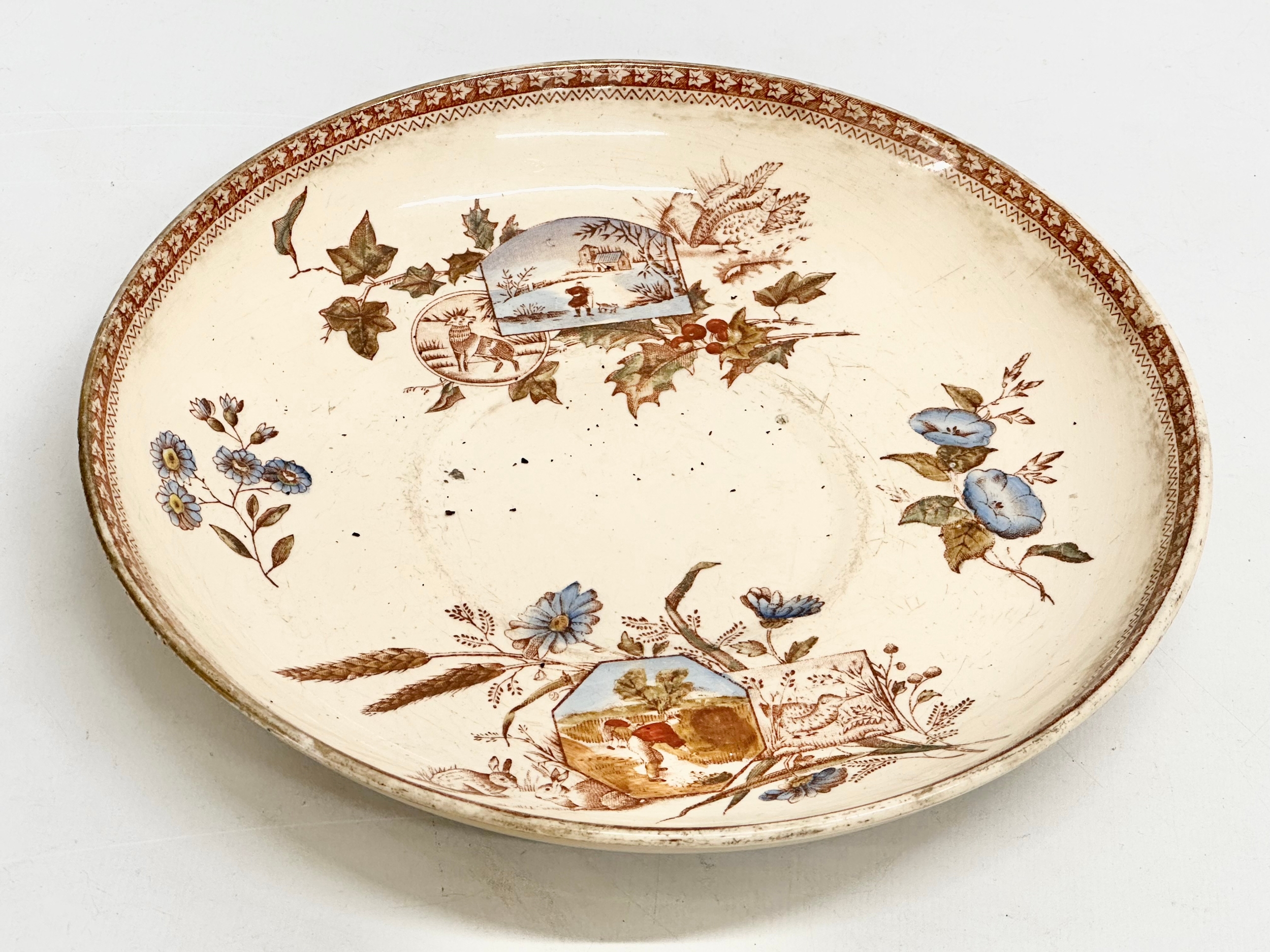 A collection of early/mid 19th century earthenware pottery. Large Italian bowl 30x6.5cm, circa - Image 11 of 15