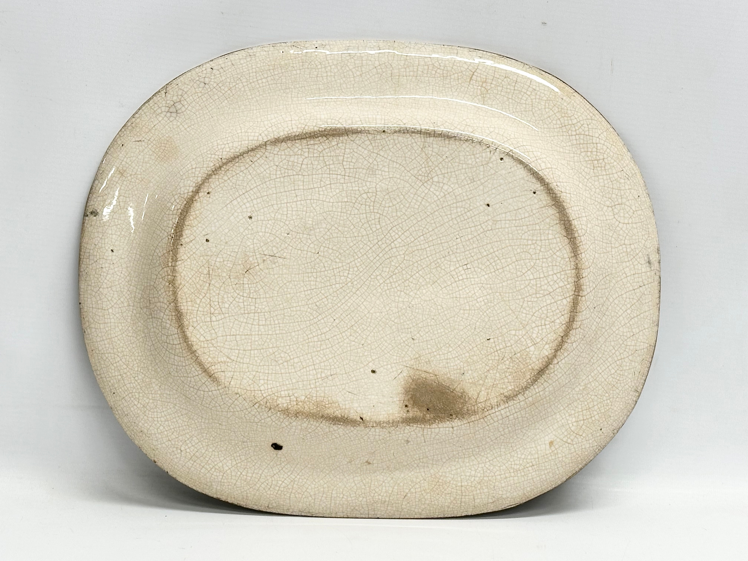 A collection of Mid 19th Century Sponge Ware. A Sponge Ware meat platter 39x32cm. A Sponge Ware bowl - Image 3 of 10