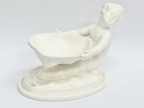 A Mid 20th Century Royal Worcester Merboy dish. 1956. 14x9.5cm