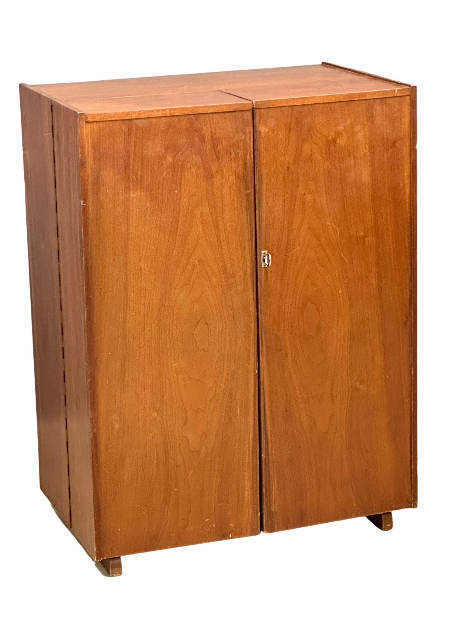 A Mummenthaler and Meier Mid Century teak ‘Magic Box’ folding desk. Open 168x73x114cm. Closed - Image 3 of 4